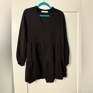 Zara tiered ruffle mini dress